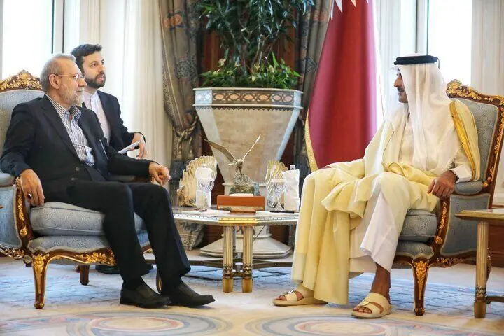  جزئیات دیدار لاریجانی و امیر قطر؛ تماس «شیخ تمیم» با ترامپ
