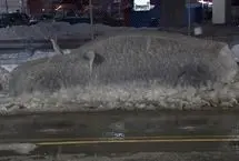 یخ‌زدگی کامل خودروها در فیلادلفیا پس از سرمای شدید