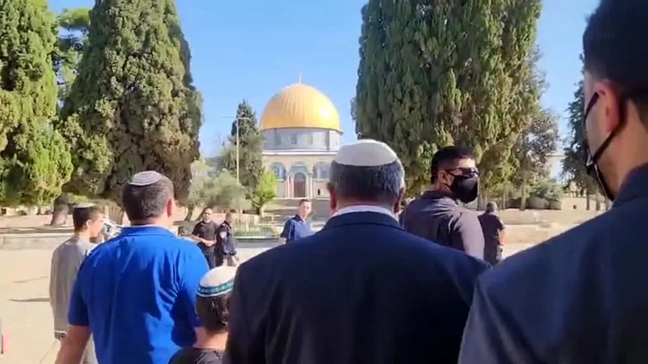 ببینید؛ جنجال حضور وزیر افراطی اسرائیلی در مسجدالاقصی