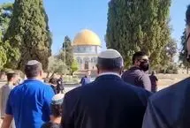 ببینید؛ جنجال حضور وزیر افراطی اسرائیلی در مسجدالاقصی