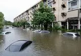 غرق شدن خودروها در سیلاب تایلند