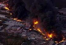 ببینید؛ جهنمی که سقوط هواپیمای باری برپا کرد