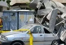میکسر بِتُن، چهار خودرو را زیر گرفت