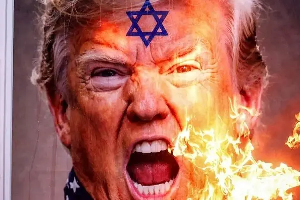 سوزاندن تصاویر ترامپ و نتانیاهو در تجمع حامیان ایران در ترکیه