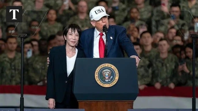 ببینید؛ رقص ترامپ در پایگاه دریایی «یوکوسوکا»