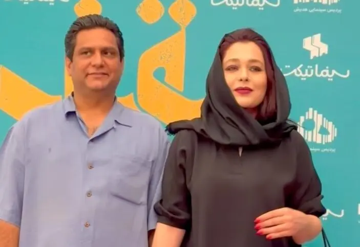 سانیا سالاری با همسرش در اکران فیلم سینمایی «سقف» 