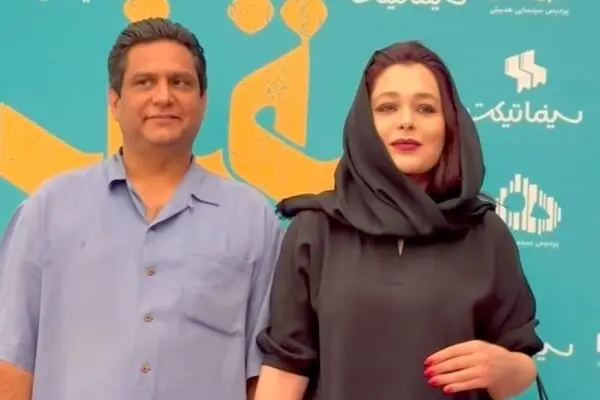 سانیا سالاری با همسرش در اکران فیلم سینمایی «سقف» 