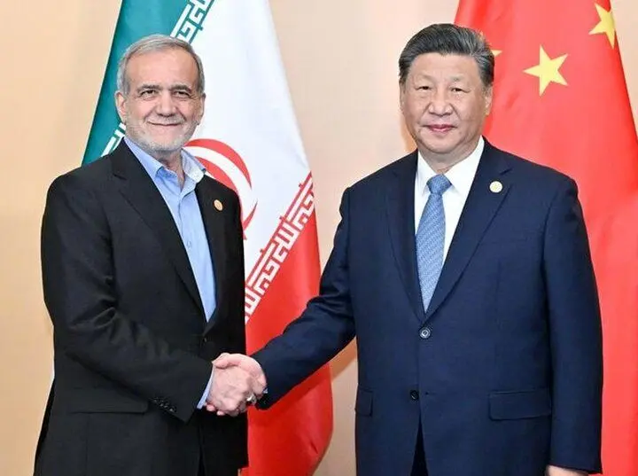 دیدار پزشکیان با رئیس‌جمهور چین