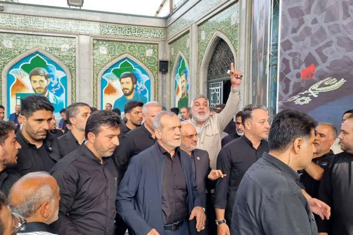 پزشکیان در مراسم بزرگداشت شهدای قرارگاه خاتم الانبیا (ص)