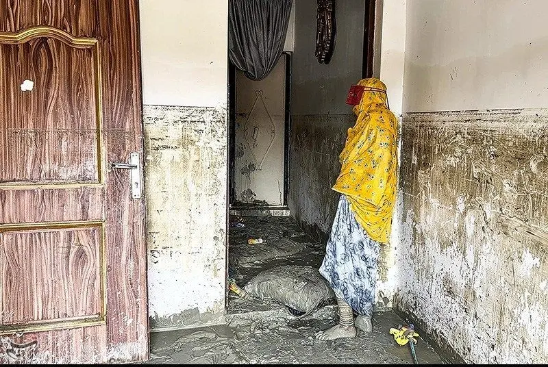 تصاویر؛ خسارات سیل در روستای مهرگی سیریک