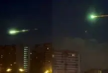 ببینید؛ گوی آتشین مرموز آسمان مسکو را روشن کرد