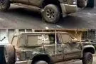 لندکروز تیم حفاظت احمدی‌نژاد پس از حمله ۹ اسفند