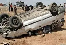 واژگونی مرگبار خودروی حامل اتباع غیرمجاز در جاده فهرج - زاهدان