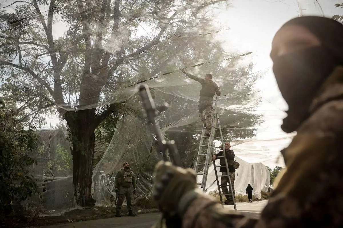 تصاویر؛ تورهای ضدپهپاد در خطوط مقدم اوکراین