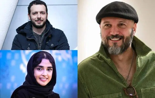 کامبیز دیرباز، پدرام شریفی و الهه حصاری در فیلم علیرضا امینی
