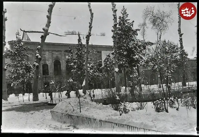 عکس: منظره برفی کاخ گلستان در زمان مظفرالدین شاه 3