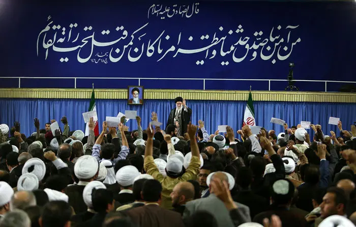 (تصاویر) دیدار میهمانان مجمع جهانی اهل‌ بیت(ع) با رهبرانقلاب
