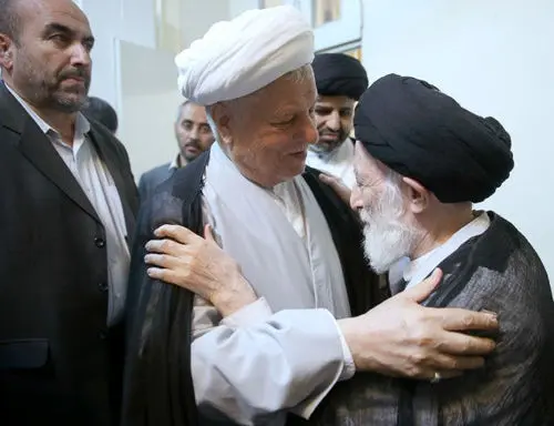 (تصاویر) دیدار هاشمی و آیت‌الله شبیری زنجانی