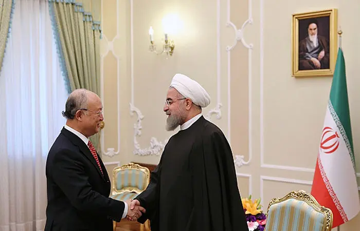 (تصاویر) دیدار آمانو با روحانی