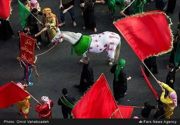 (تصاویر) مراسم خیمه سوزان چهارراه گلوبندک