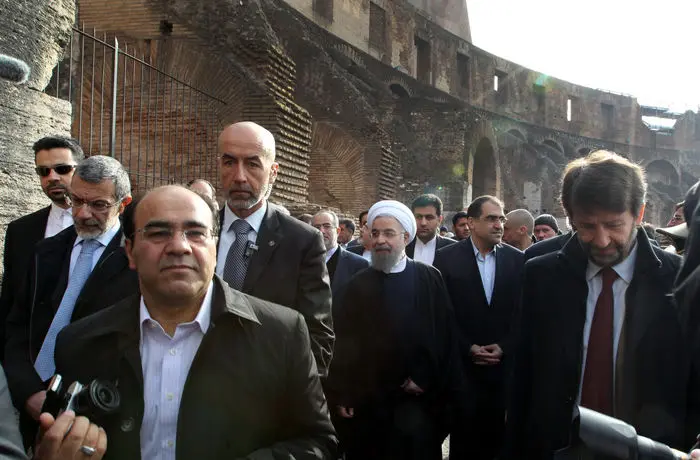 (تصاویر) بازدید روحانی از میدان نبرد گلادیاتورها