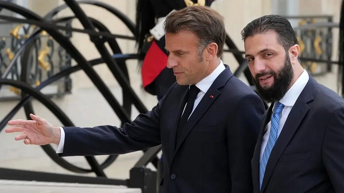 دیدار مکرون و جولانی در دمشق