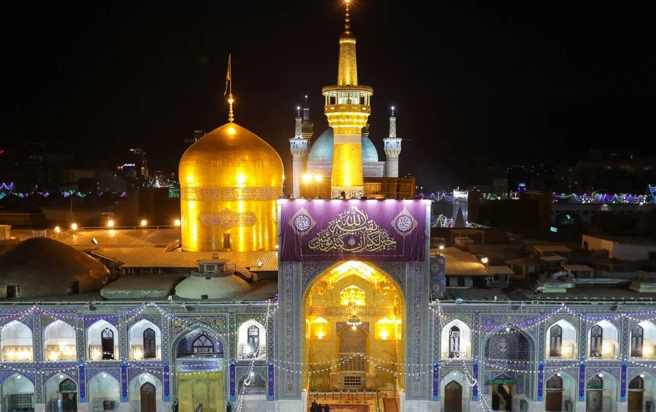 بارش شدید تگرگ در حرم امام رضا(ع)