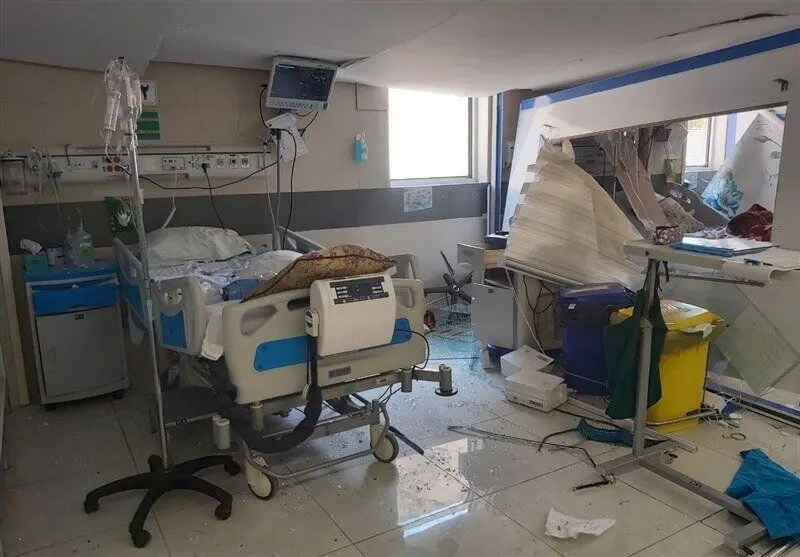  تصاویر جدید از حملۀ اسرائیل به بیمارستان فارابی کرمانشاه در ۲۶ خرداد