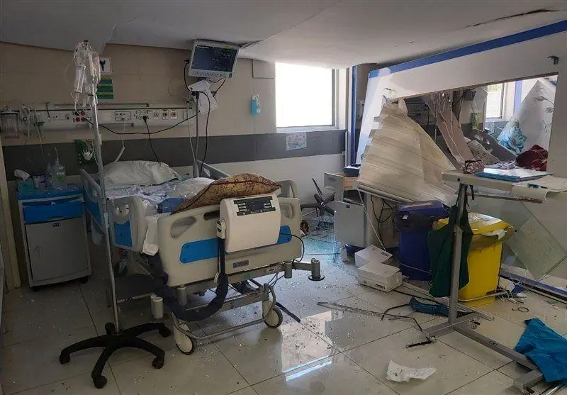  تصاویر جدید از حملۀ اسرائیل به بیمارستان فارابی کرمانشاه در ۲۶ خرداد