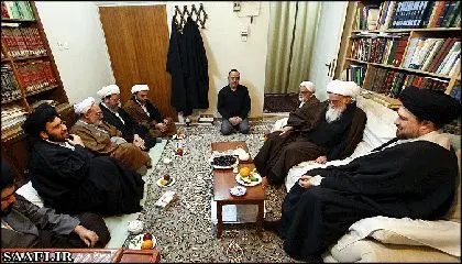 عکس> دیدار سید حسن، سید علی و سید یاسر خمینی با آیت​الله صافی