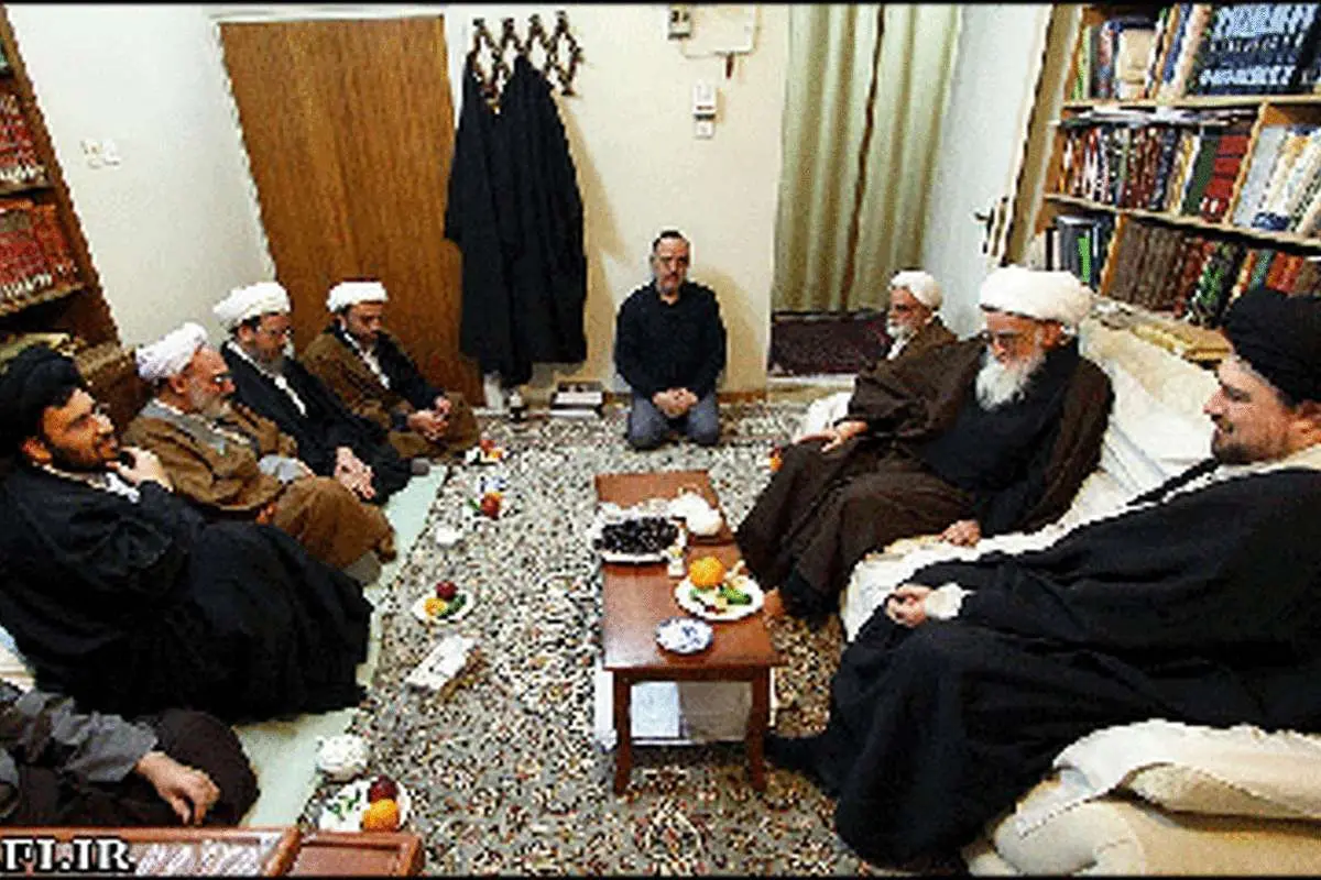 عکس> دیدار سید حسن، سید علی و سید یاسر خمینی با آیتالله صافی