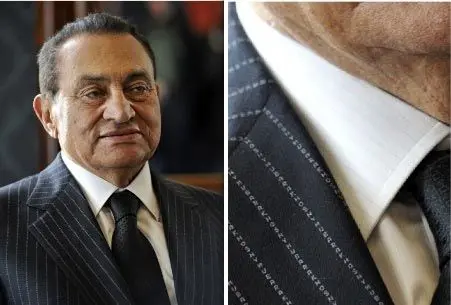 عکس> کت و شلوار عجیب حسنی مبارک