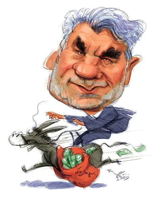 کاریکاتور> بهمنی و خر چموش نقدینگی