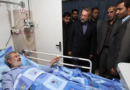 عکس> عیادت لاریجانی از غفوری فرد