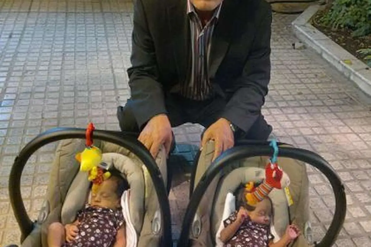 عکس>سردار طلایی صاحب نوه دوقلو شد