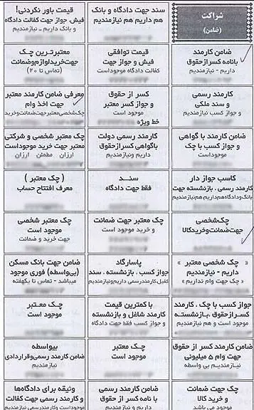 ضامن داریم با چک ارزان