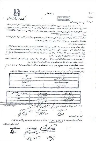 مدارک>ردپای هیئت مدیره بانک صادرات در اختلاس بزرگ