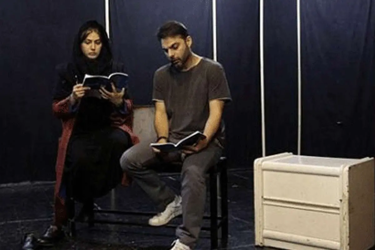 عکس/ باران کوثری، پیمان معادی در پشت صحنه یک نمایش