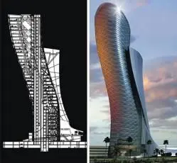 عکس/خمیده ترین برج دنیا درابوظبی