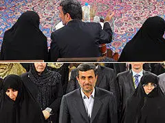 تصاویر/ رئیس‌جمهور در میان خواهر و همسرش