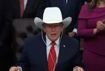 ترامپ با کلاه گاوچرانی