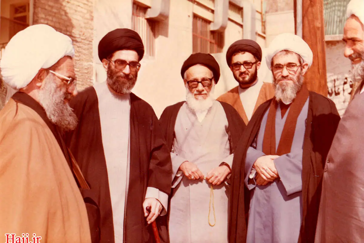 عکس/ رهبر انقلاب در کنار آیتالله خاتمی، توسلی و مشکینی