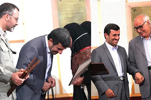 صحبت‌های درگوشی احمدی‌نژاد و رحیمی؛ تلاش برای آرام کردن علی دایی؛ آتش‌سوزی در کارگاه...