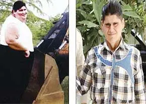 (تصویر) جوان۲۰۱کیلویی،۱۲۱کیلو لاغر شد
