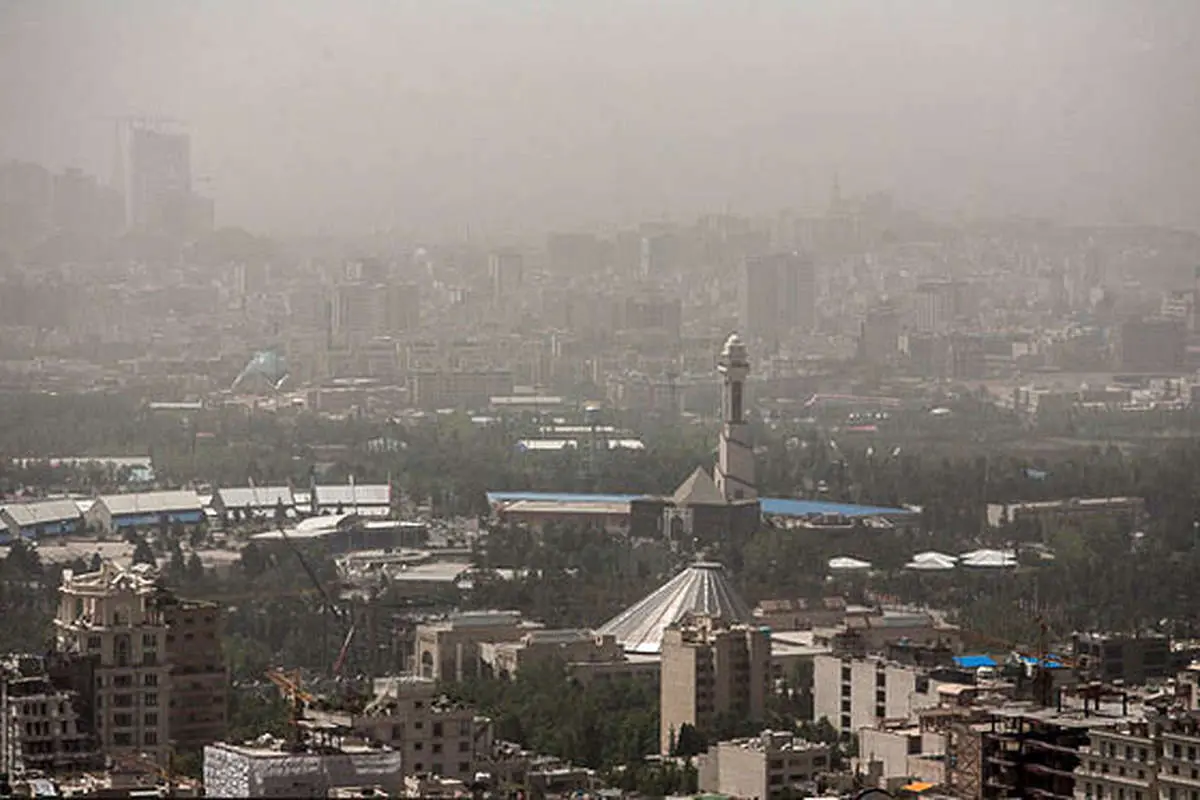 (تصاویر) افزايش غلظت ريزگردها در تهران