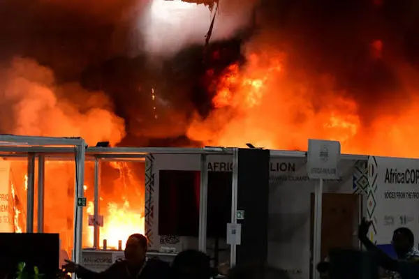 آتش‌سوزی در محل برگزاری نشست اقلیمی سازمان ملل در برزیل