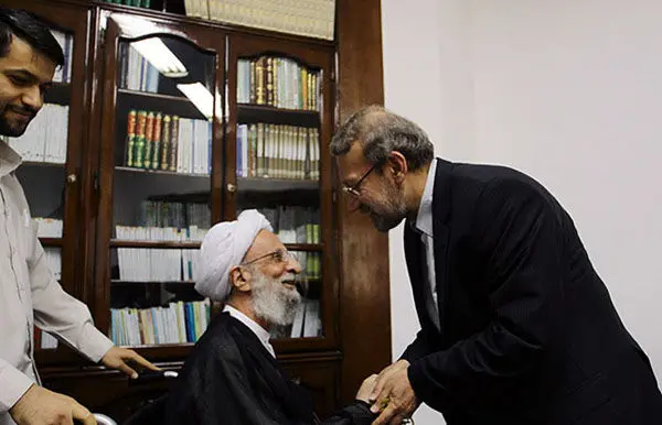 (تصاویر) دیدار لاریجانی با آیت‌الله مصباح