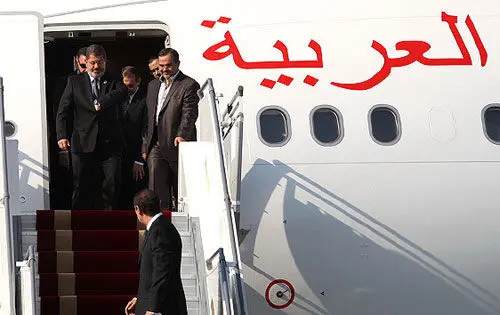 (تصاویر) ورود رئیس جمهور مصر به تهران