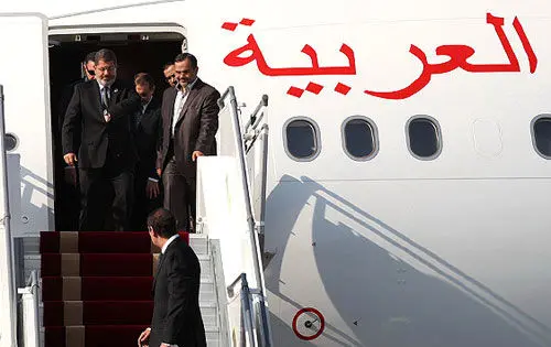 (تصاویر) ورود رئیس جمهور مصر به تهران