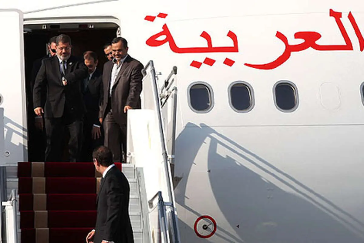 (تصاویر) ورود رئیس جمهور مصر به تهران